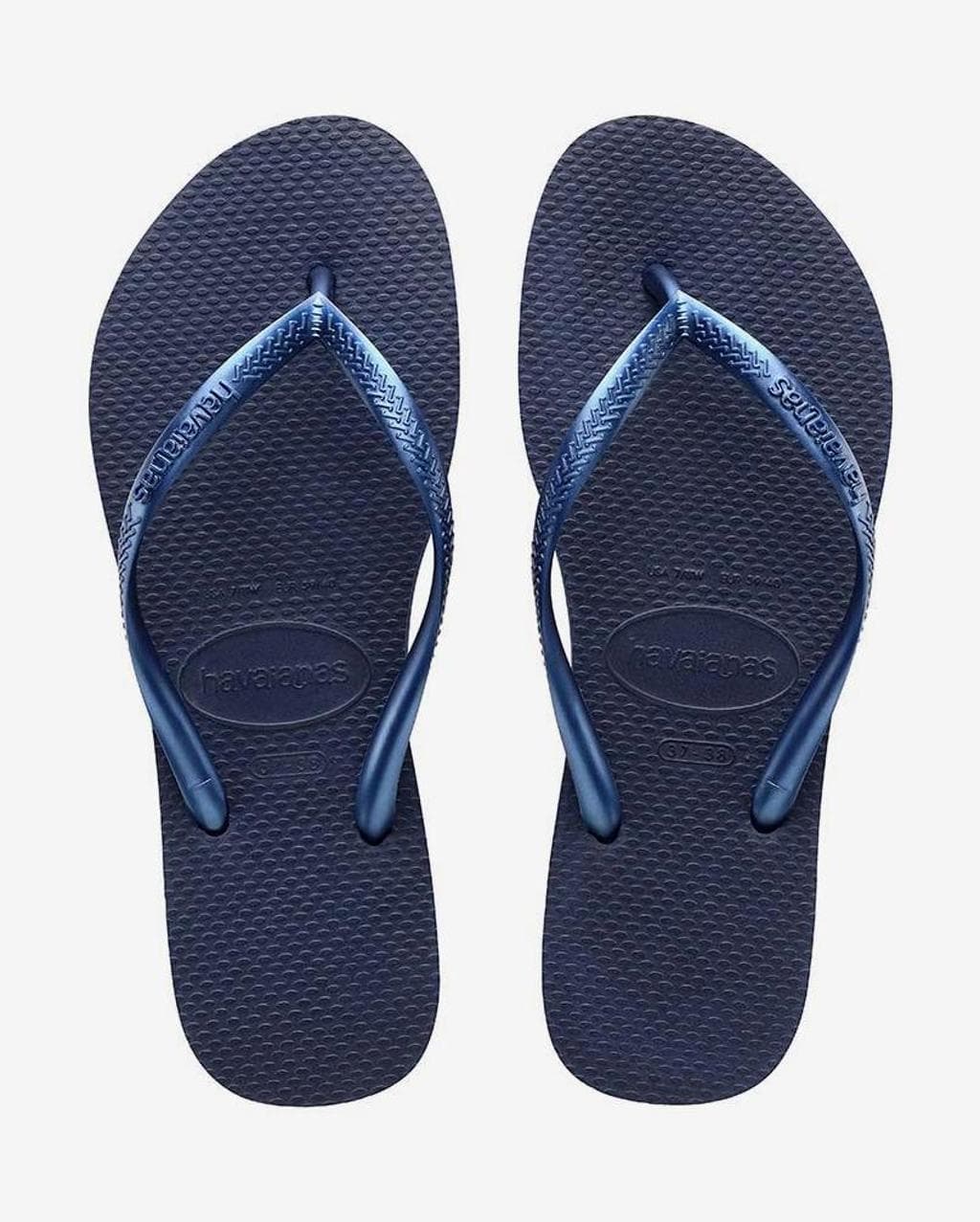 Tongs Havaianas Slim bleu femme - 33-34