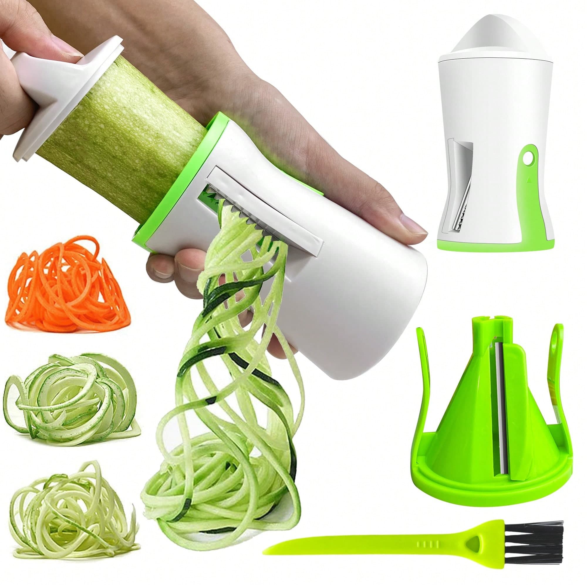 Trancheuse De Légumes Verte Multifonctionnelle, Spiraliseur, Hachoir Rapide Avec Brosse De Nettoyage, Adapté Pour Les Substituts Végétariens,