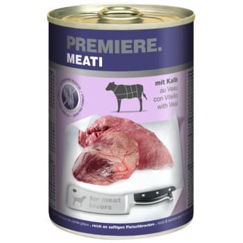 PREMIERE Meati nourriture humide pour chien, adulte Veau 6x400 g