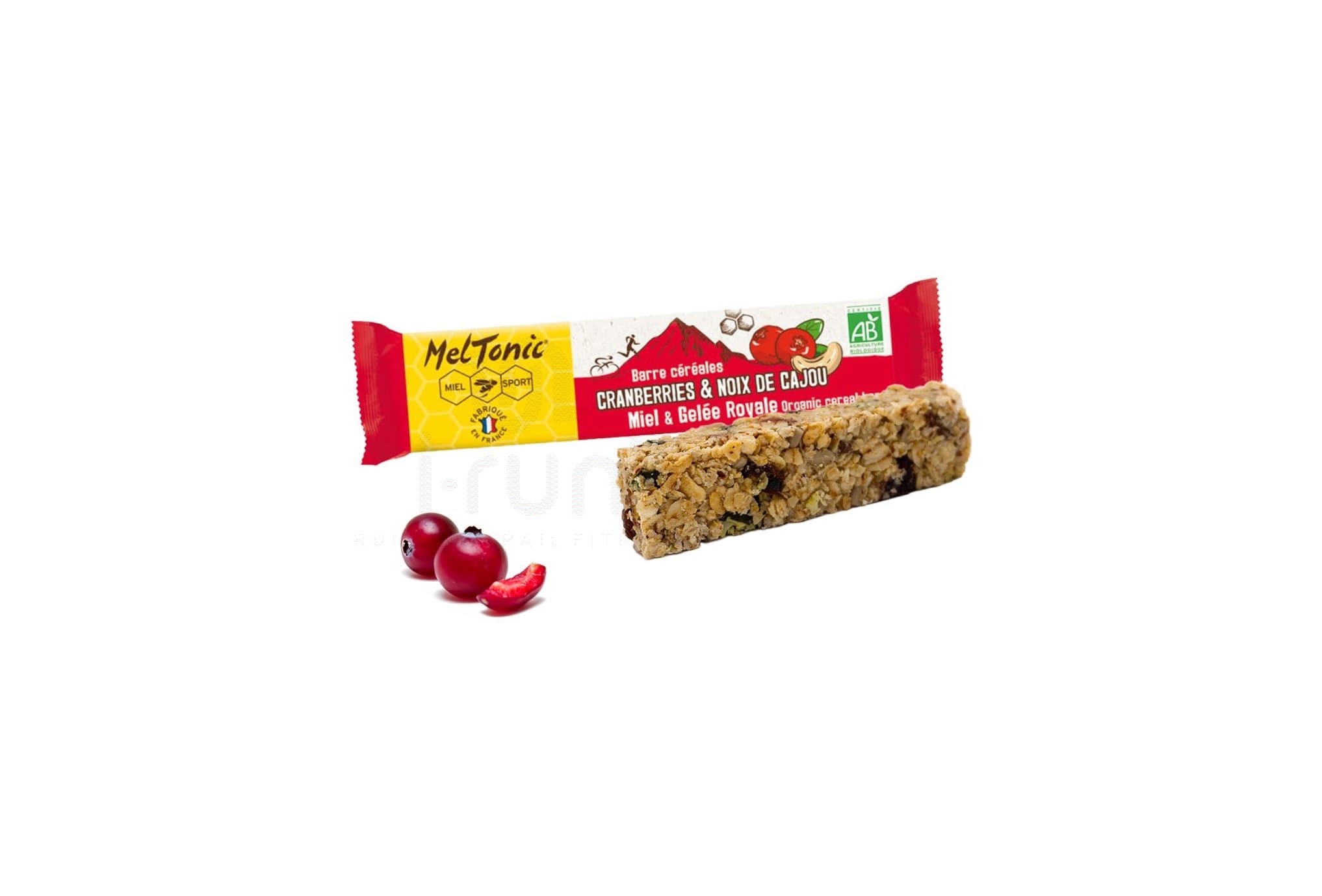 MelTonic Barre céréales Bio - Cranberries et noisettes grillées